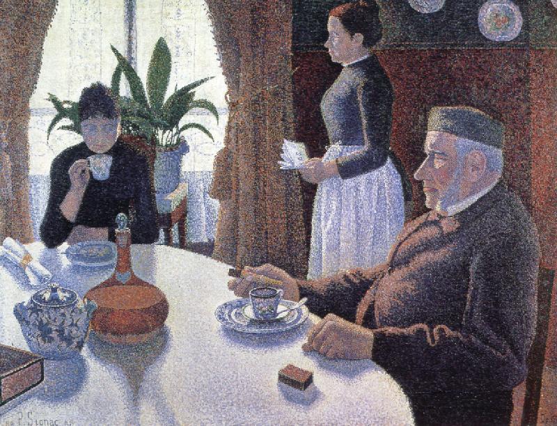 Paul Signac the dining room opus 152 Norge oil painting art